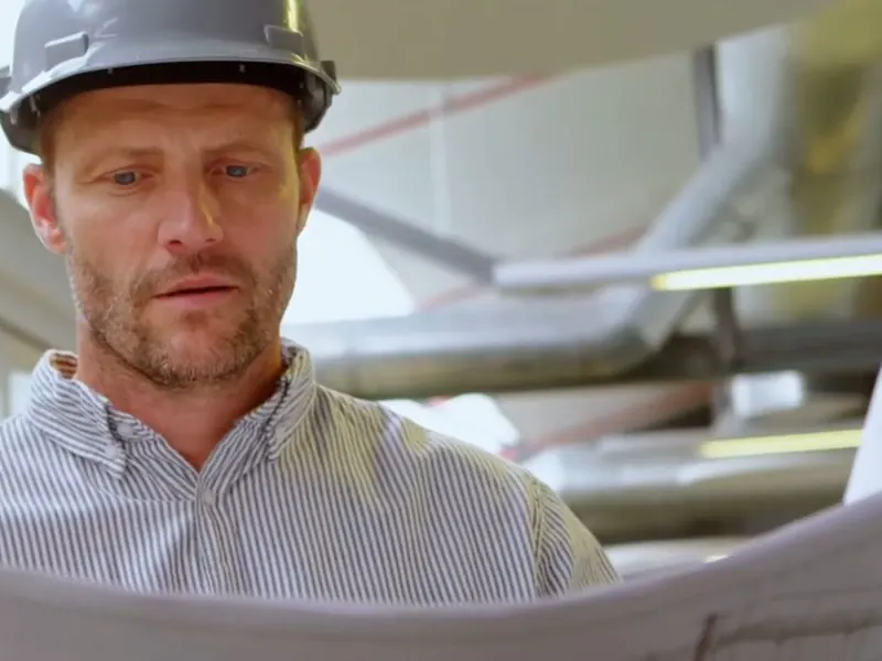 A contractor reviews plumbing plans and project quantities near Cerritos, CA on About Cerritos Plumbing Pros