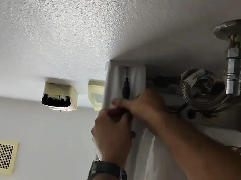 A sink, faucet, or under-cabinet drain connection is checked for proper function near Cerritos, CA on 7 Signs of a Hot Water Slab Leak in Cerritos Homes