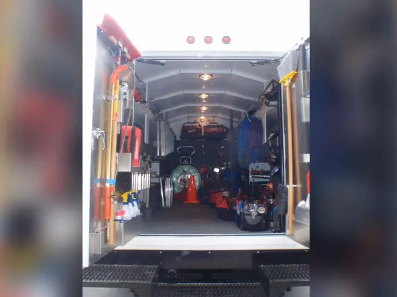 A stocked plumbing service vehicle is ready for emergency calls near Cerritos, CA on Contact Cerritos Plumbing Pros